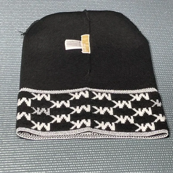 Michael Michael Kors Womens Knit Cuffed Winter Beanie Hat 539330C Black Multi OS - Picture 13 of 16